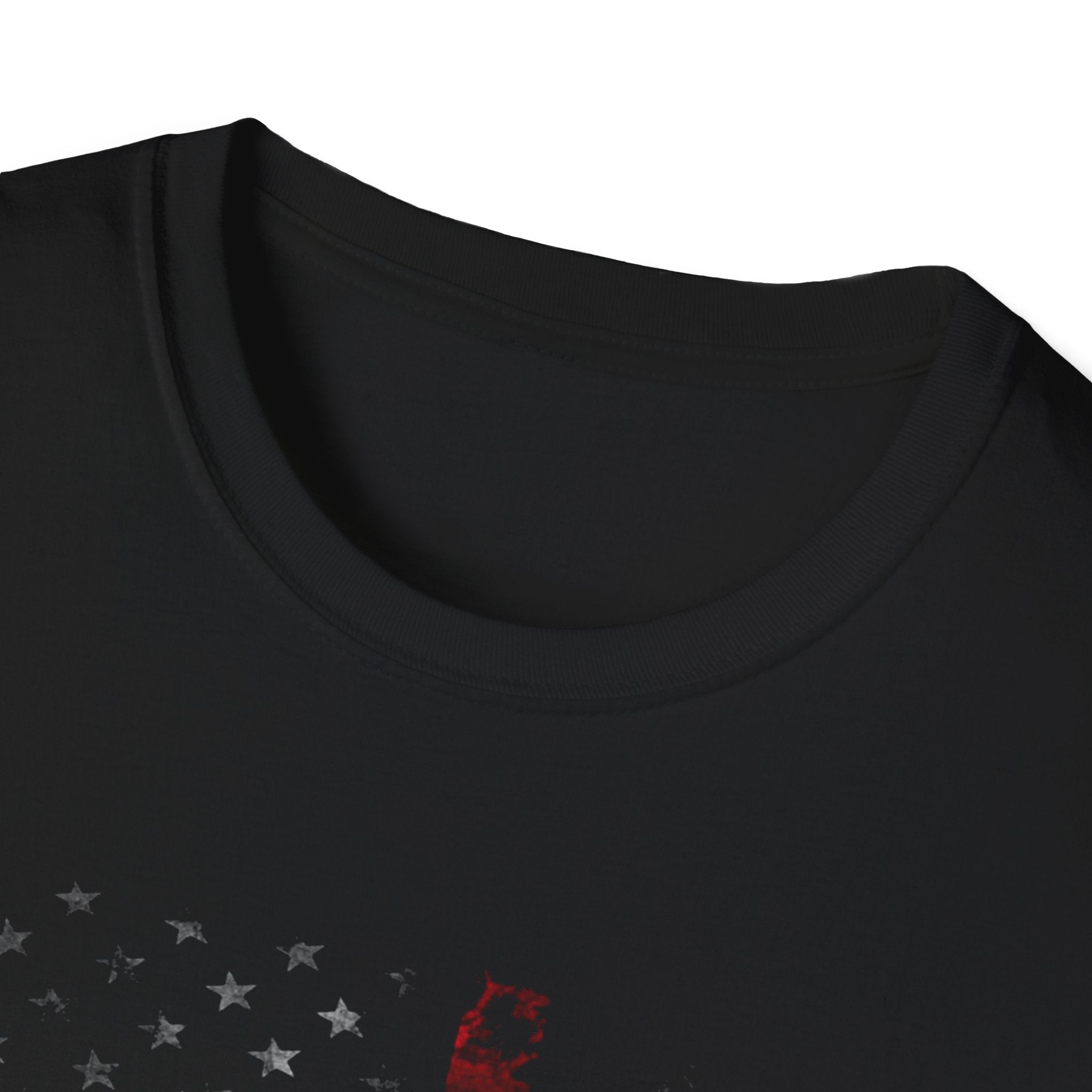 Patriotic Firefighter Graphic T-Shirt | Unisex Softstyle Tee for Heroes