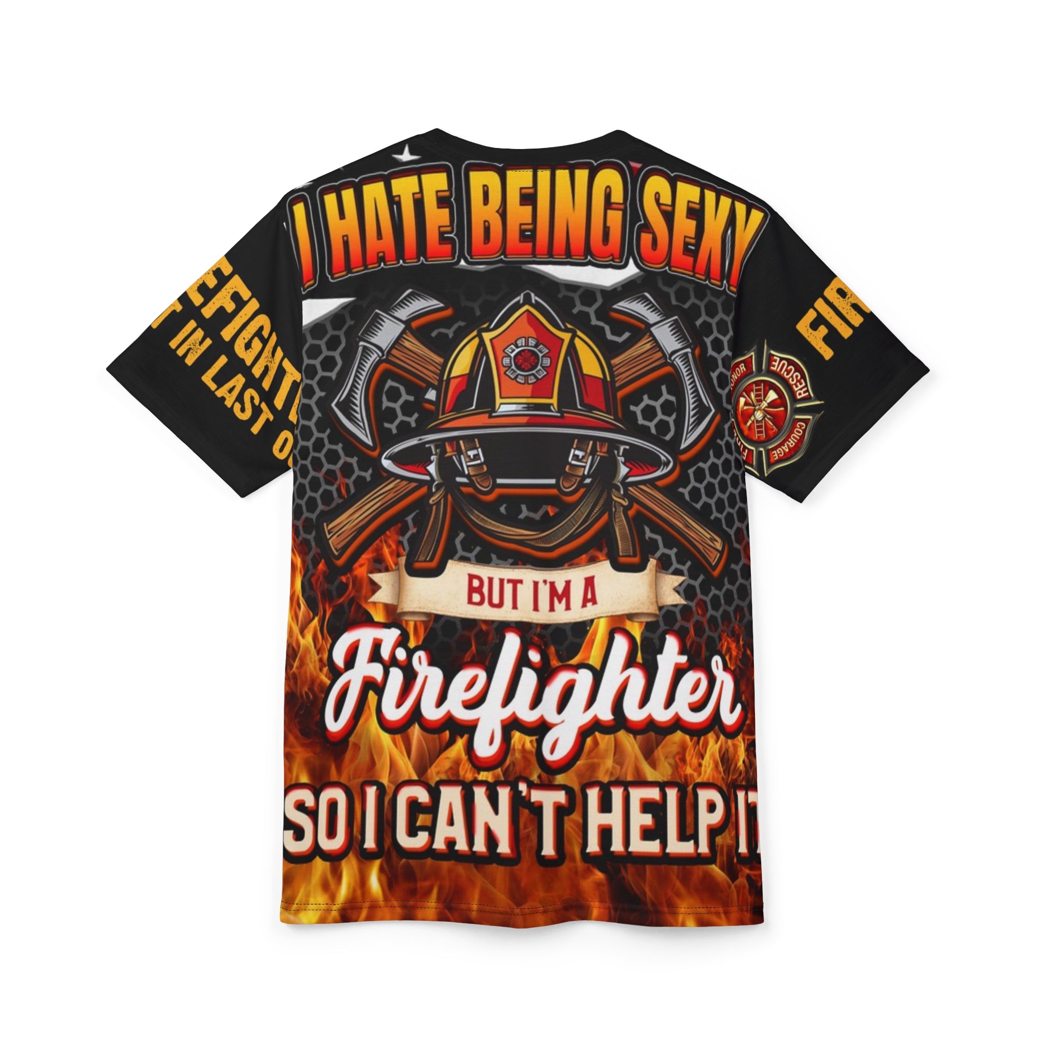 Firefighter Pride Unisex Cut & Sew Tee, Firefighter Apparel, First Responders Gift, Emergency Services Wear, Firefighter T-Shirt