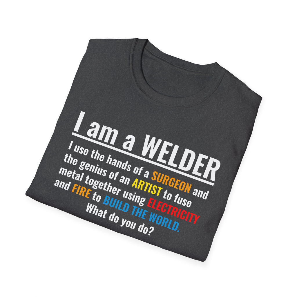 Welding Life Unisex Softstyle T-Shirt - 'I am a WELDER' Graphic Tee