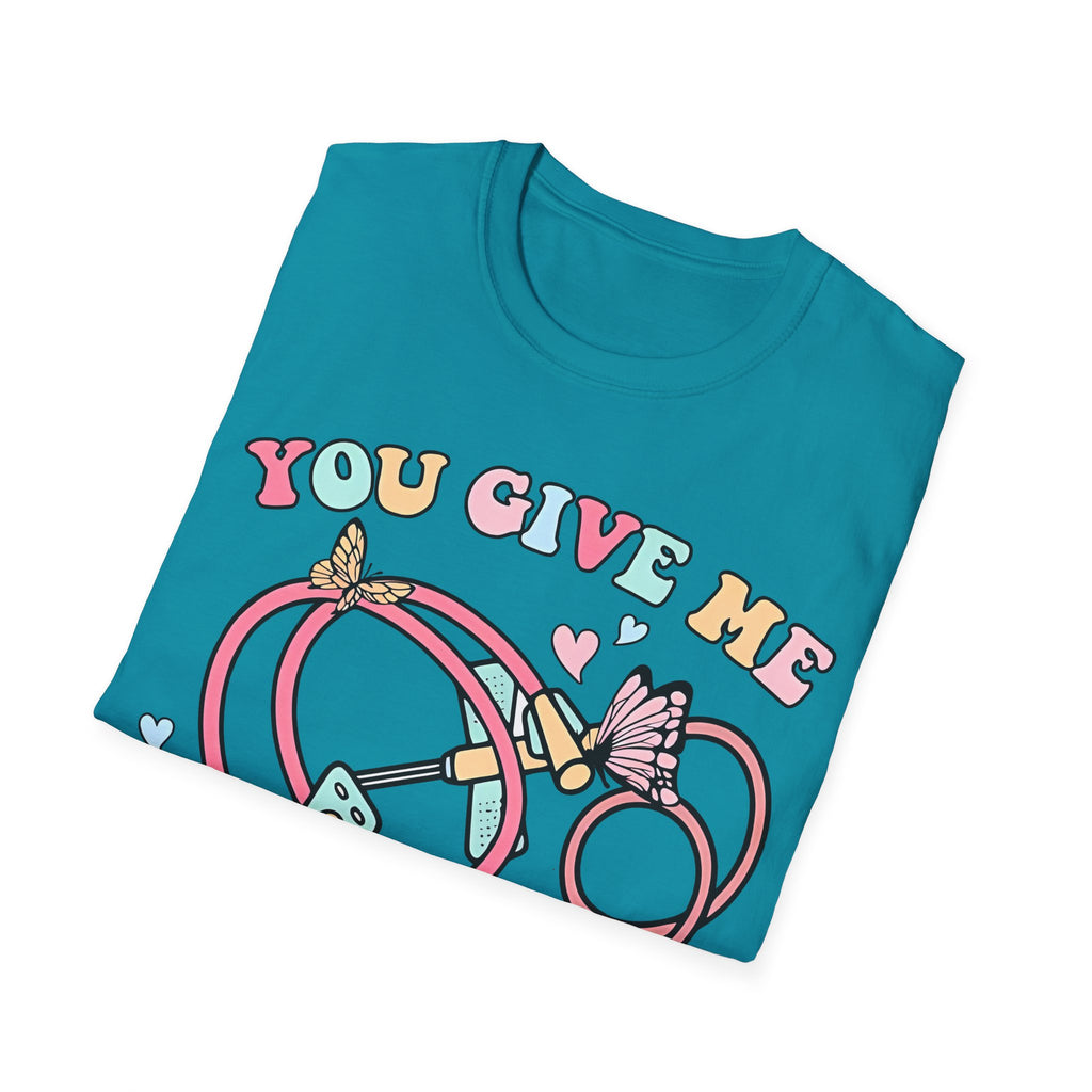 You Give Me Butterflies Unisex Softstyle Nurse T-Shirt