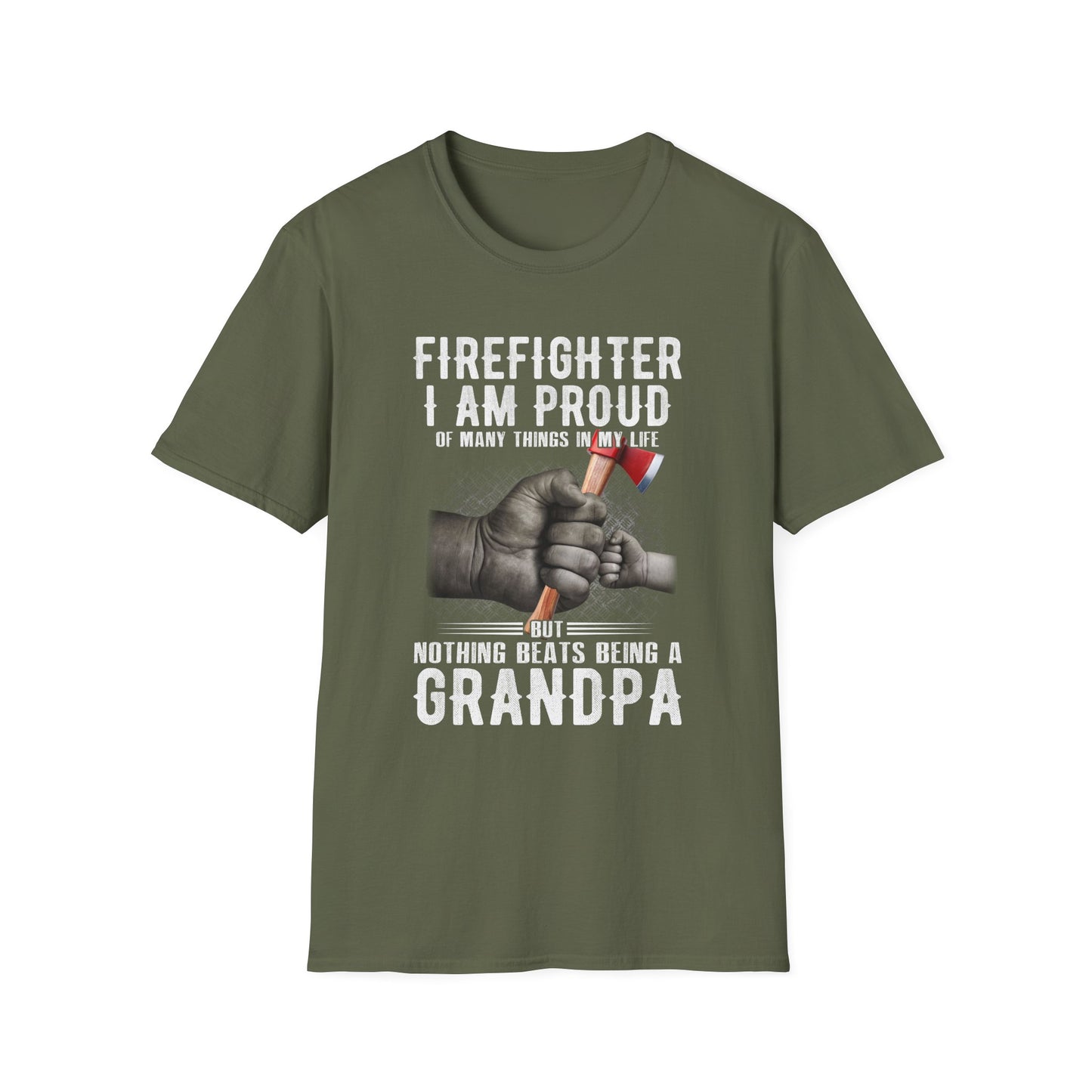 Proud Firefighter Grandpa T-Shirt | Perfect Gift for Grandpas | Casual Comfort