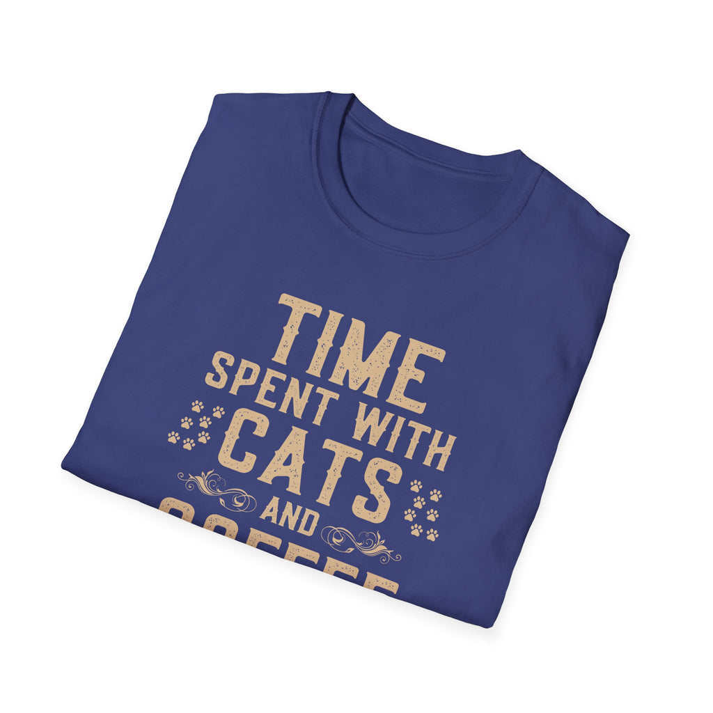 Time Spent with Cats and Coffee Is Never Enough T-Shirt