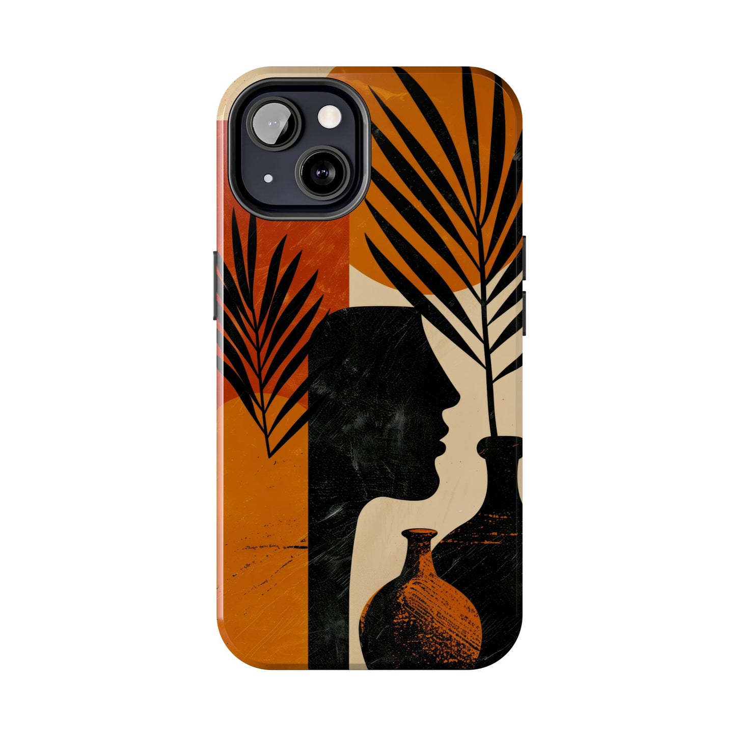 Artistic Tough Phone Case with Nature-Inspired Design