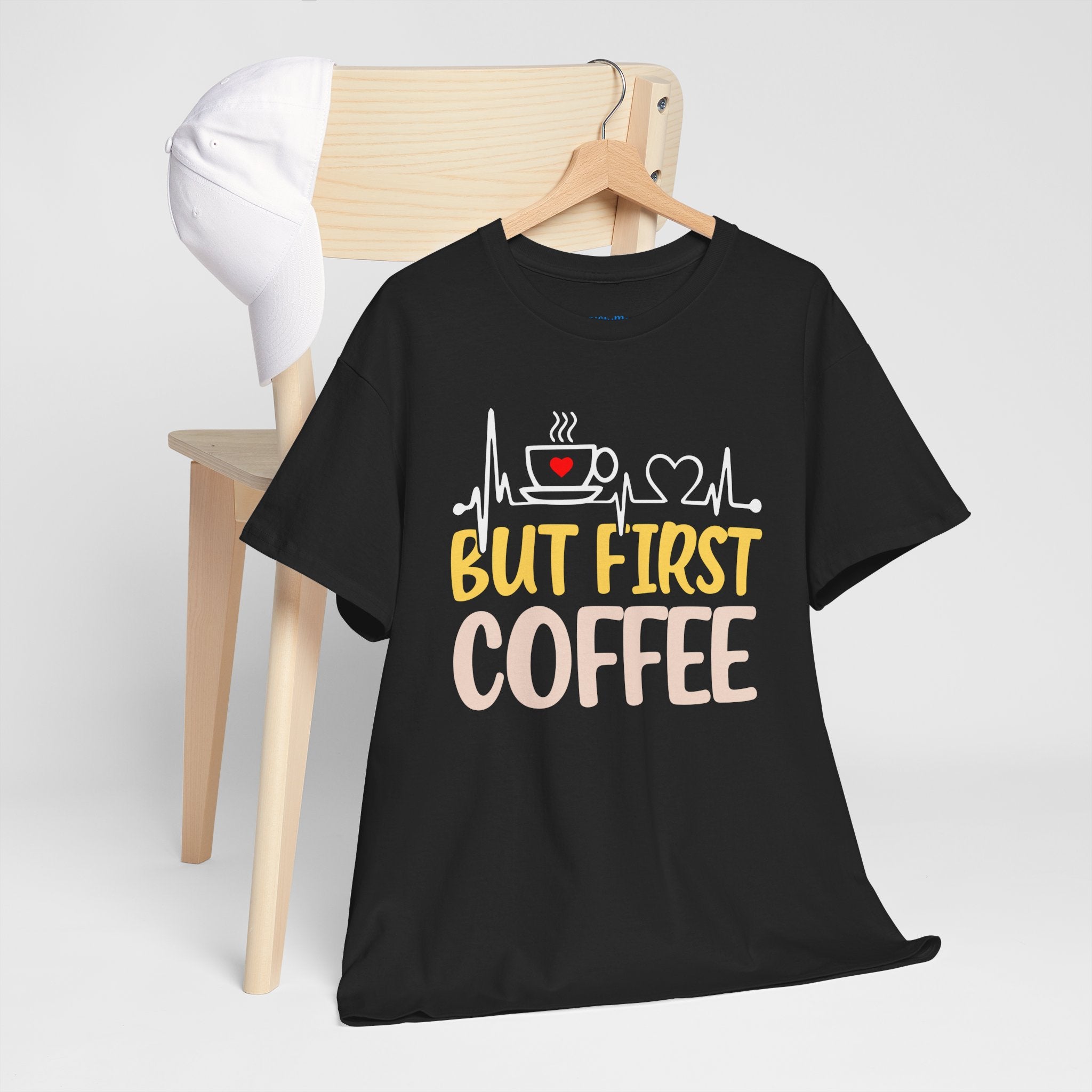 But First Coffee T‑Shirt — Funny Coffee Lover Tee