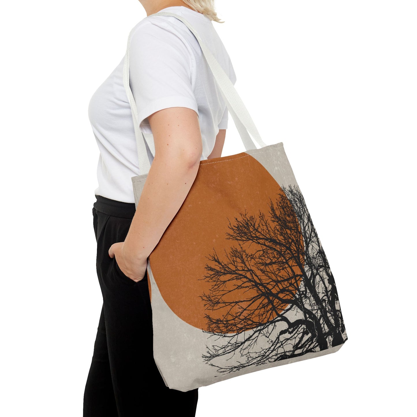 Sunset Tree Design Tote Bag – Eco-Friendly Canvas Bag for Nature Lovers