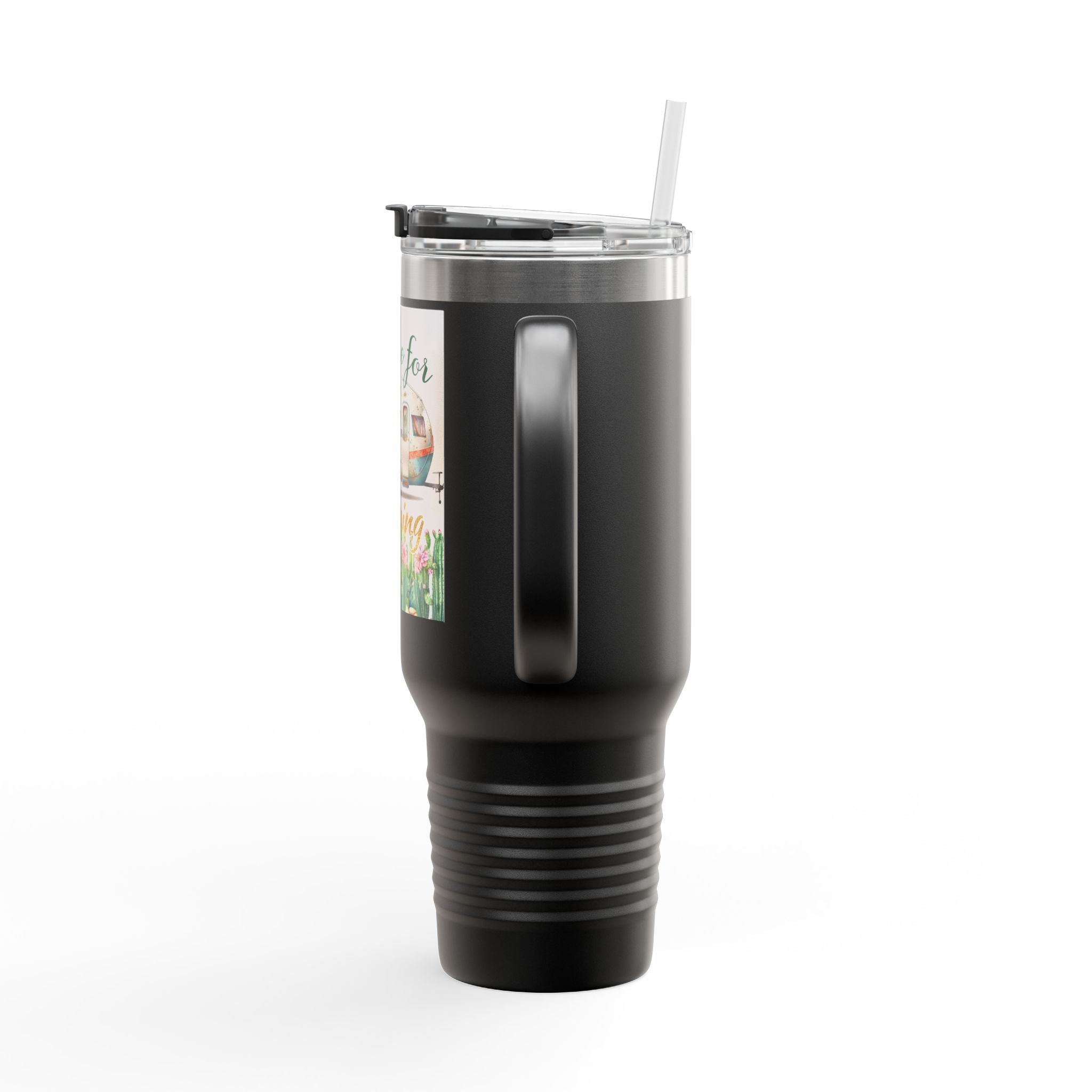 Camping Insulated Travel Mug - 40oz, Perfect for Outdoor Adventures, Hiking, Road Trips, Gifts for Campers, Summer Fun