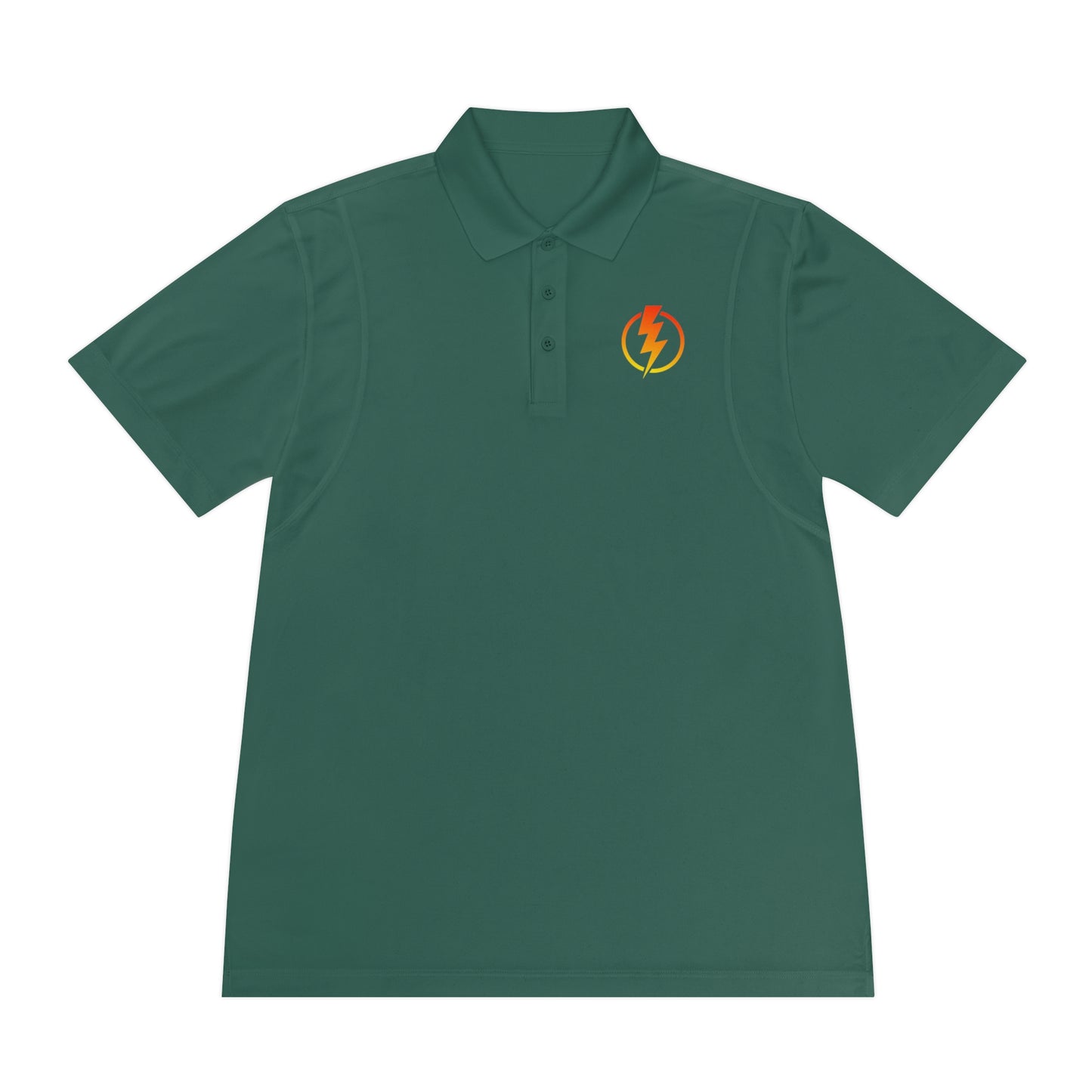 Men's Sport Polo Shirt with Lightning Bolt Design