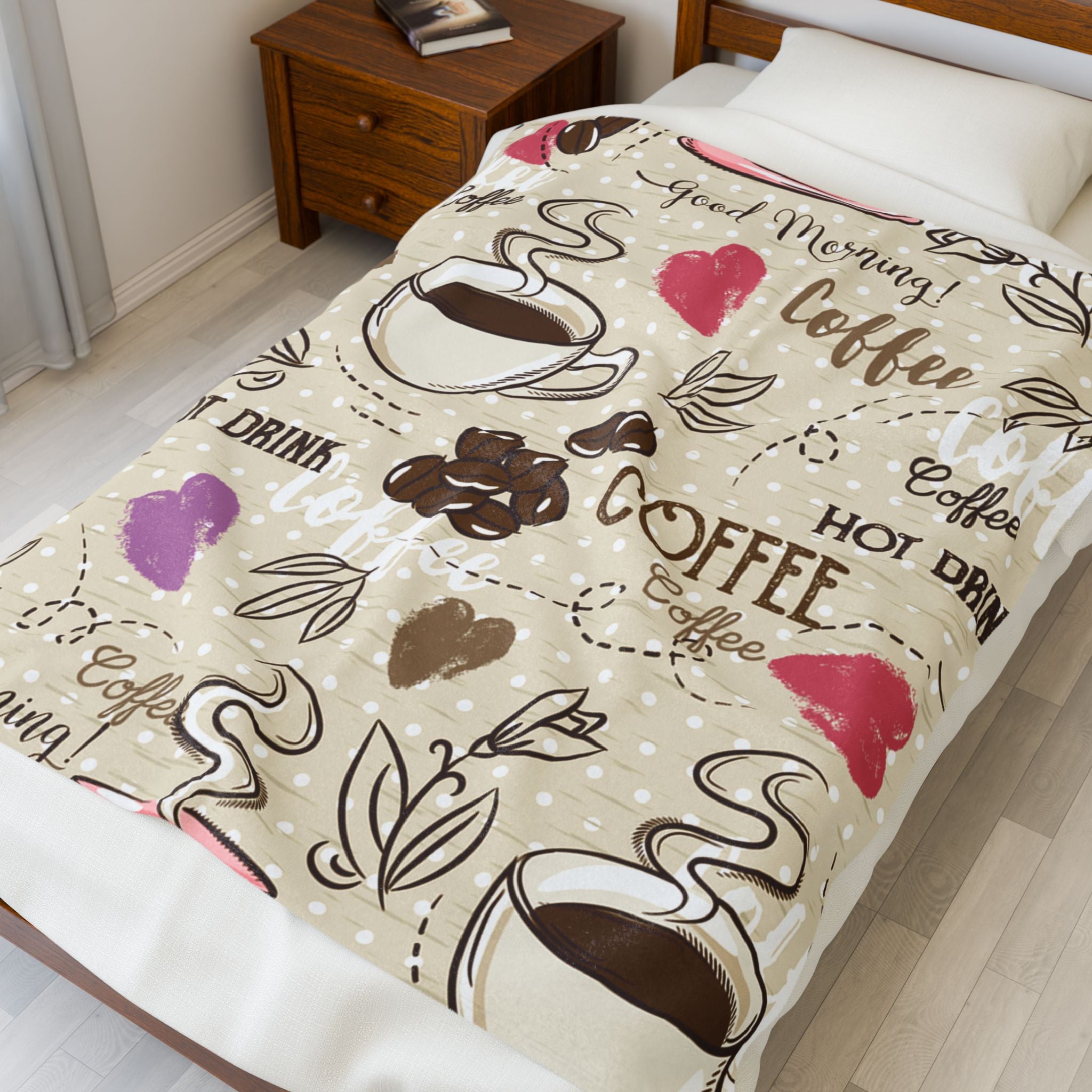 Cozy Coffee-Themed Velveteen Plush Blanket, Perfect for Home Decor, Gift for Coffee Lovers, Warm Throw for Winter Evenings, Great for [...]
